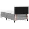 vidaXL Boxspringbett mit Matratze mit LED Hellgrau 90 x 200 cm Stoff