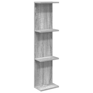 vidaXL Wandregal Sonoma-Grau 25 x 15 x 100 cm Holzwerkstoff