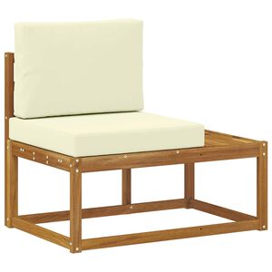vidaXL Outdoor End Sofa Natur 91 x 63 x 73 cm Massivholz Akazie