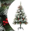 vidaXL K&uuml;nstlicher Weihnachtsbaum Klappbar mit Zapfen & Beeren 120 cm
