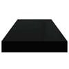 vidaXL Schweberegale 4 Stk. Hochglanz-Schwarz 60x23,5x3,8 cm MDF