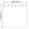 vidaXL Voile-Vorhang mit Vorhängen 2 pcs Weiß 140 x 140 cm Polyester