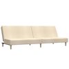 vidaXL Schlafsofa 2-Sitzer Creme Stoff