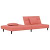 vidaXL Schlafsofa 2-Sitzer mit 2 Kissen Rosa Samt