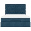 vidaXL Ottoman-Bett mit Matratzen Dunkelblau 140x190 cm Samt