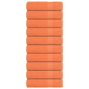 vidaXL Badet&uuml;cher FROGN 10 Stk. Orange 100x150 cm 360 g/m&sup2;