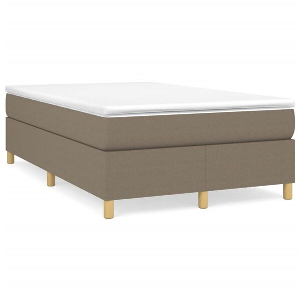vidaXL Boxspringbettgestell Taupe 120x200 cm Stoff