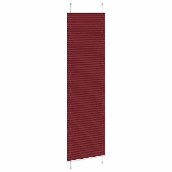 vidaXL Plissee Bordeauxrot 65x200 cm Stoffbreite 64,4 cm Polyester