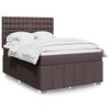 vidaXL Boxspringbett mit Matratze Dunkelbraun 140x200 cm Stoff