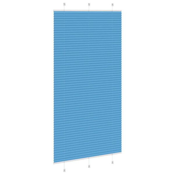 vidaXL Plissee Blau 105x200 cm Stoffbreite 104,4 cm Polyester