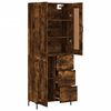 vidaXL Highboard Räuchereiche 69,5x34x180 cm Holzwerkstoff