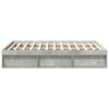 vidaXL Bettgestell Betongrau 120x190 cm
