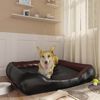 vidaXL Hundebett Schwarz/Braun 120x100x27 cm Kunstleder