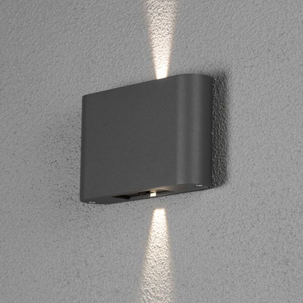 KONSTSMIDE LED-Wandleuchte Chieri 2x6W Anthrazit