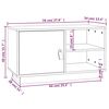 vidaXL TV-Schrank Schwarz 70x34x40 cm Massivholz Kiefer