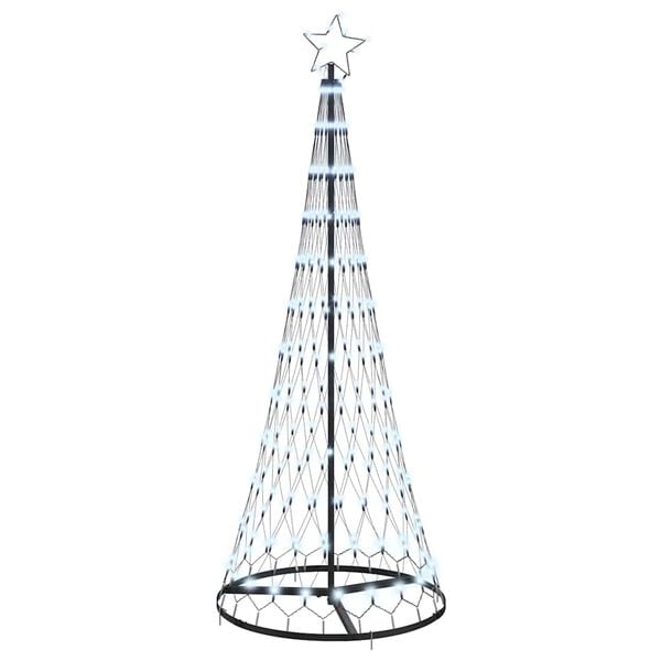 vidaXL LED-Weihnachtsbaum mit 230 LEDs Kaltwei&szlig; 184,5 cm Metall