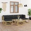 vidaXL 7-tlg. Garten-Lounge-Set mit Kissen Impr&auml;gniertes Kiefernholz