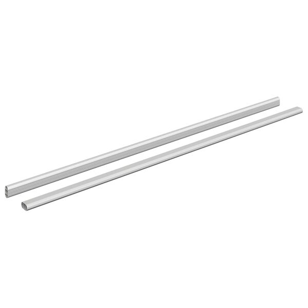 vidaXL Kleiderstange 2 pcs Silber 764 x 15 x 29 mm Aluminiumlegierung