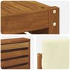 vidaXL Sofagarnituren 10 pcs Natur und Creme Massivholz Akazie