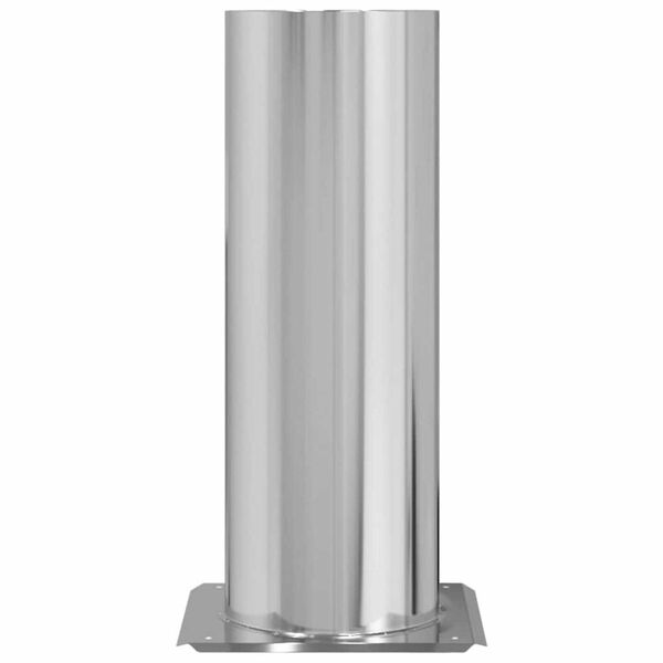 vidaXL Kamin Kopf Erweiterung Silber 29 x 29 x 50 cm Edelstahl