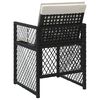 vidaXL Gartenst&uuml;hle mit Kissen 4 Stk. Schwarz Poly Rattan