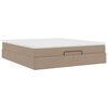 vidaXL Ottoman-Bett mit Matratze Cappuccino-Braun 160x200cm Kunstleder