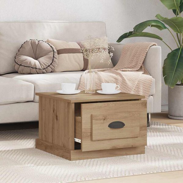 vidaXL Couchtisch Artisan-Eiche 50 x 50 x 35 cm Holzwerkstoff