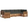 vidaXL Outdoor-Sofagarnitur 7 Stk. Natur und Anthrazit