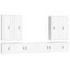 vidaXL 8-tlg. TV-Schrank-Set Wei&szlig; Holzwerkstoff
