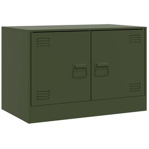 vidaXL TV-Schrank Olivgr&uuml;n 67x39x44 cm Stahl