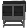 vidaXL Ecksofas mit Kissen 2 Stk. Grau Massivholz Kiefer