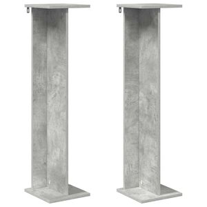 vidaXL Pflanzenst&auml;nder Betongrau 25 x 25,5 x 100,5 cm Holzwerkstoff