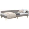 vidaXL Eckbettgestell Taupe 100 x 200 cm Stoff