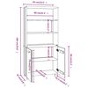 vidaXL Highboard HAMAR Massivholz Kiefer Honigbraun