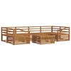 vidaXL Outdoor-Sofagarnitur 7 stk. Natur Massivholz Akazie