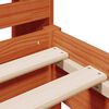 vidaXL Massivholzbett mit Regal ohne Matratze Wachsbraun 100x200 cm