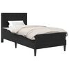 vidaXL Bettgestell mit Matratze mit Kopfteil Schwarz 90 x 190 cm Samt