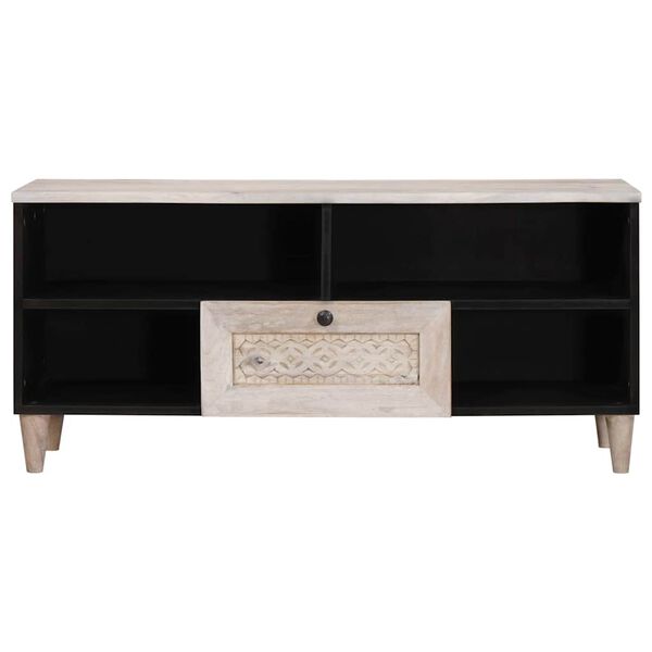 vidaXL TV-Einheiten mit Schubladen Wei&szlig; 105 x 33 x 46 cm Holzwerkstoff