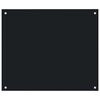vidaXL K&uuml;chenr&uuml;ckw&auml;nde 2 Stk. Schwarz 70x60 cm Hartglas