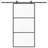 vidaXL Schiebet&uuml;r mit Beschlag 102x205 cm ESG-Glas & Aluminium
