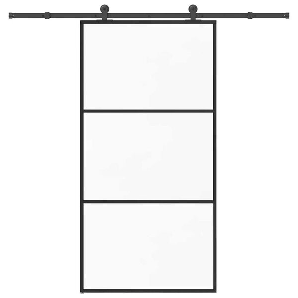 vidaXL Schiebet&uuml;r mit Beschlag 102x205 cm ESG-Glas & Aluminium