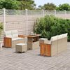 vidaXL Gartensofa-set mit Kissen 8 pcs Beige und Creme