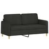 vidaXL 2-Sitzer-Sofa Schwarz 140 cm Stoff
