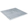 vidaXL Gitter Silber 50 x 50 x 2 cm Feuerverzinkter Stahl