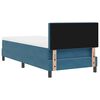 vidaXL Boxspringbett mit Matratze Dunkelblau 90 x 190 cm Samt