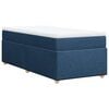 vidaXL Boxspringbett mit Matratze Blau 80x200 cm Stoff