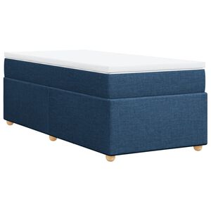 vidaXL Boxspringbett mit Matratze Blau 80x200 cm Stoff