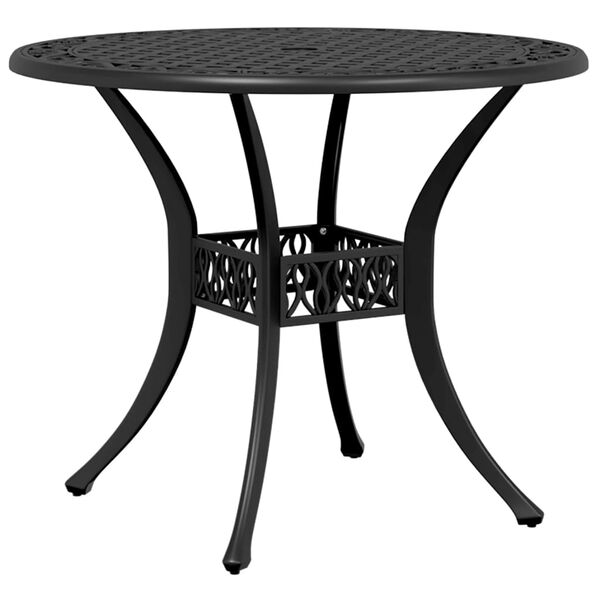 vidaXL 3-tlg. Bistro-Set Schwarz Aluminiumguss