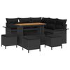 vidaXL Gartensofa-set mit Kissen 9 pcs Schwarz Poly-Rattan