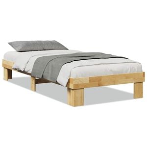 vidaXL Massivholzbett ohne Matratze 75x190 cm Eichenholz